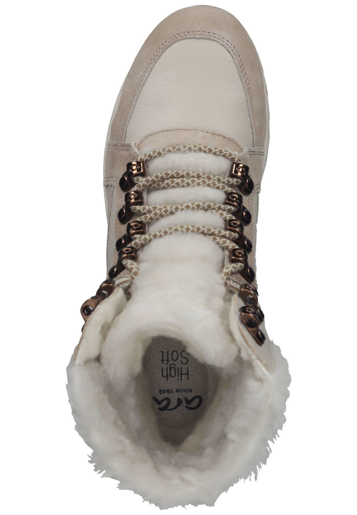 ara Stiefelette Veloursleder Sand Warmfutter