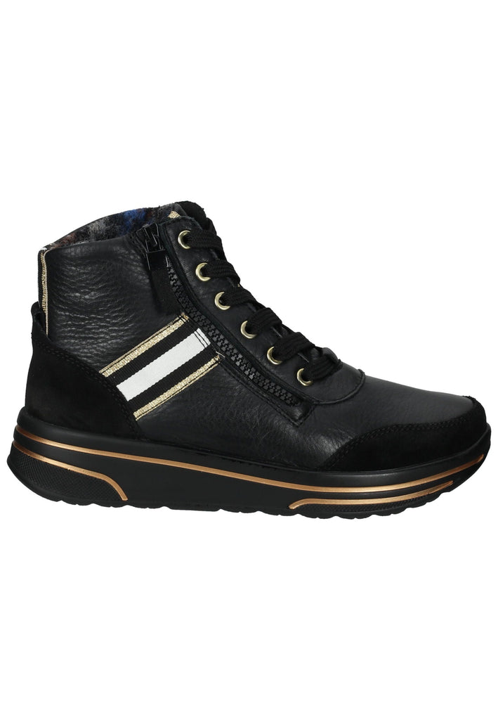 ara Stiefelette Veloursleder Schwarz