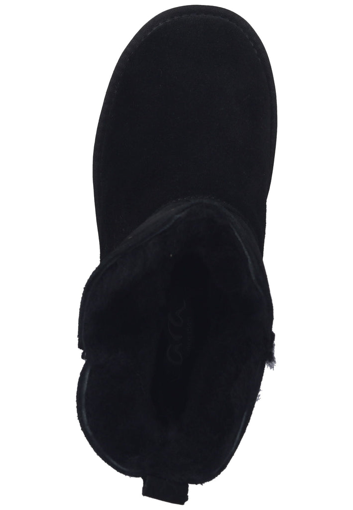 ara Stiefelette Veloursleder Schwarz Warmfutter