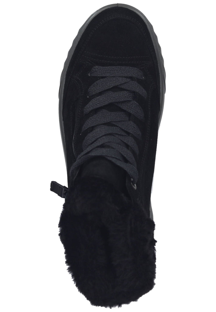 ara Stiefelette Veloursleder Schwarz Warmfutter