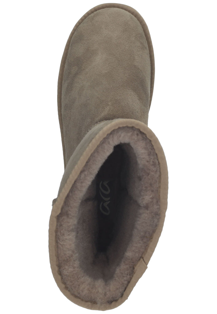 ara Stiefelette Veloursleder Taupe Warmfutter