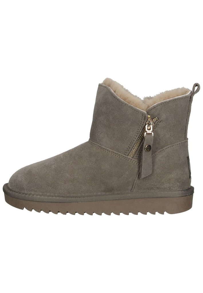 ara Stiefelette Veloursleder Taupe Warmfutter