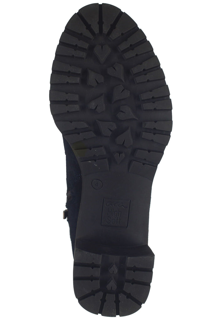 ara Stiefelette Veloursleder/Textil Blau