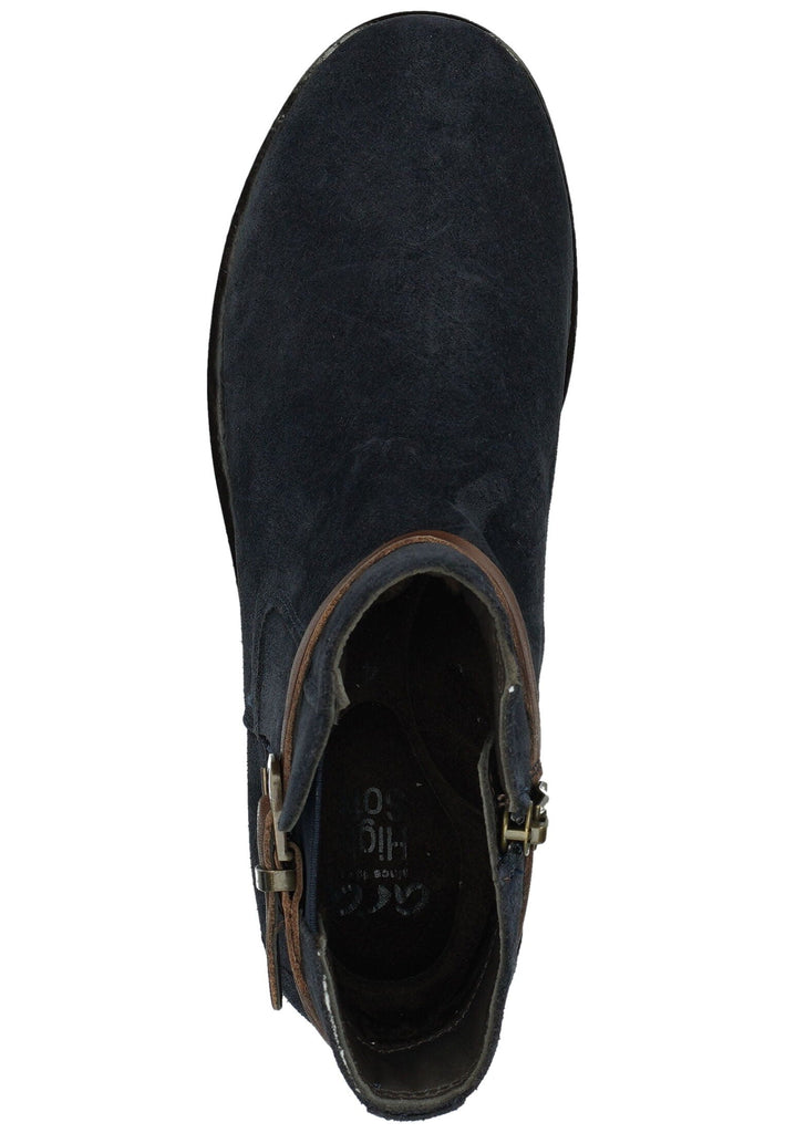 ara Stiefelette Veloursleder/Textil Blau/Braun