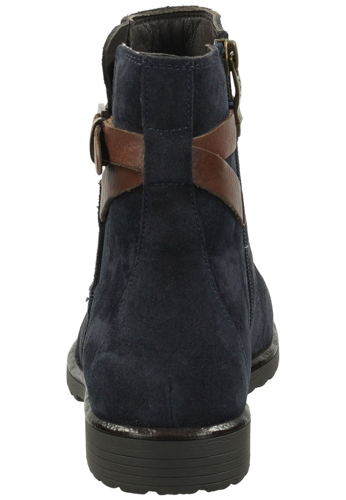 ara Stiefelette Veloursleder/Textil Blau/Braun