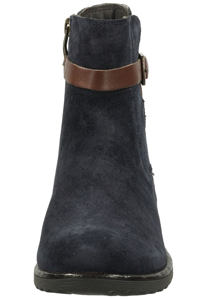 ara Stiefelette Veloursleder/Textil Blau/Braun
