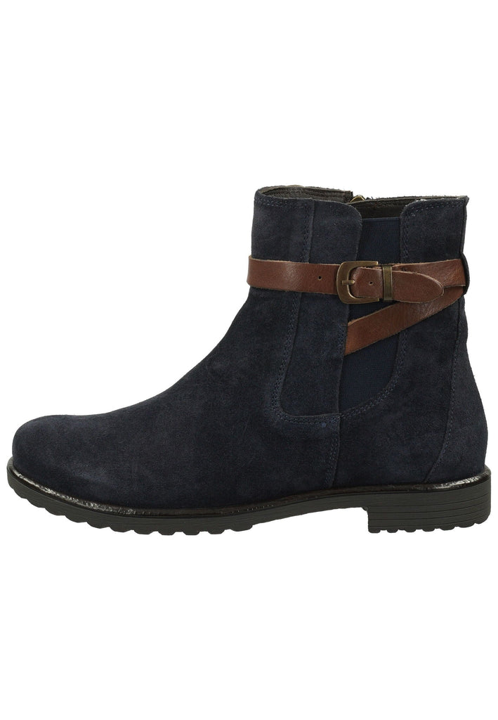 ara Stiefelette Veloursleder/Textil Blau/Braun