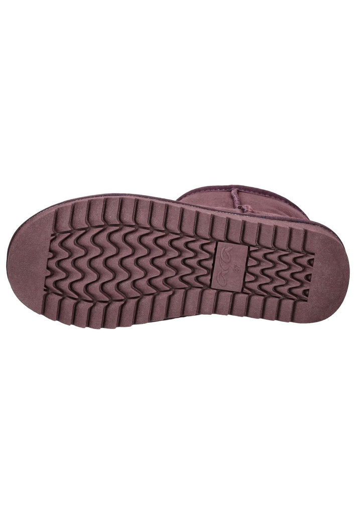 ara Stiefelette Veloursleder/Textil Burgundy Warmfutter