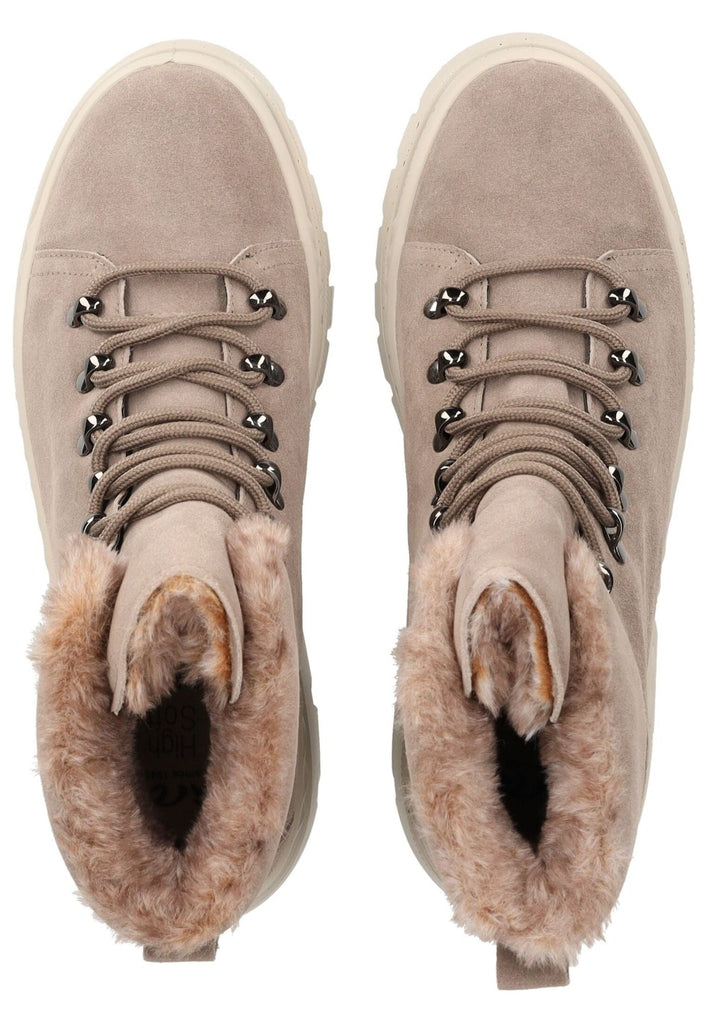 ara Stiefelette Veloursleder/Textil Grau Warmfutter