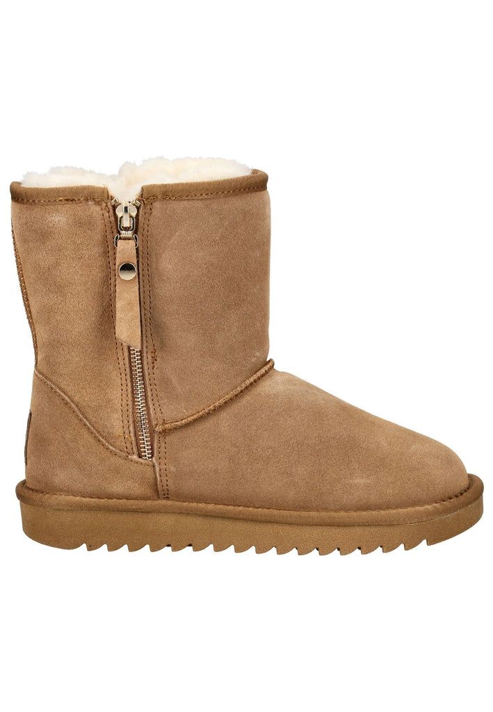 ara Stiefelette Veloursleder/Textil Hellbraun Warmfutter