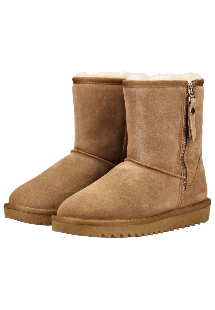 ara Stiefelette Veloursleder/Textil Hellbraun Warmfutter