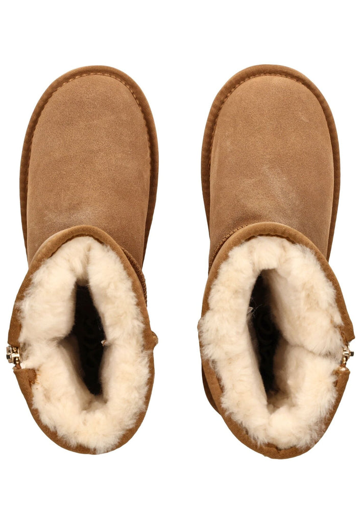ara Stiefelette Veloursleder/Textil Hellbraun Warmfutter