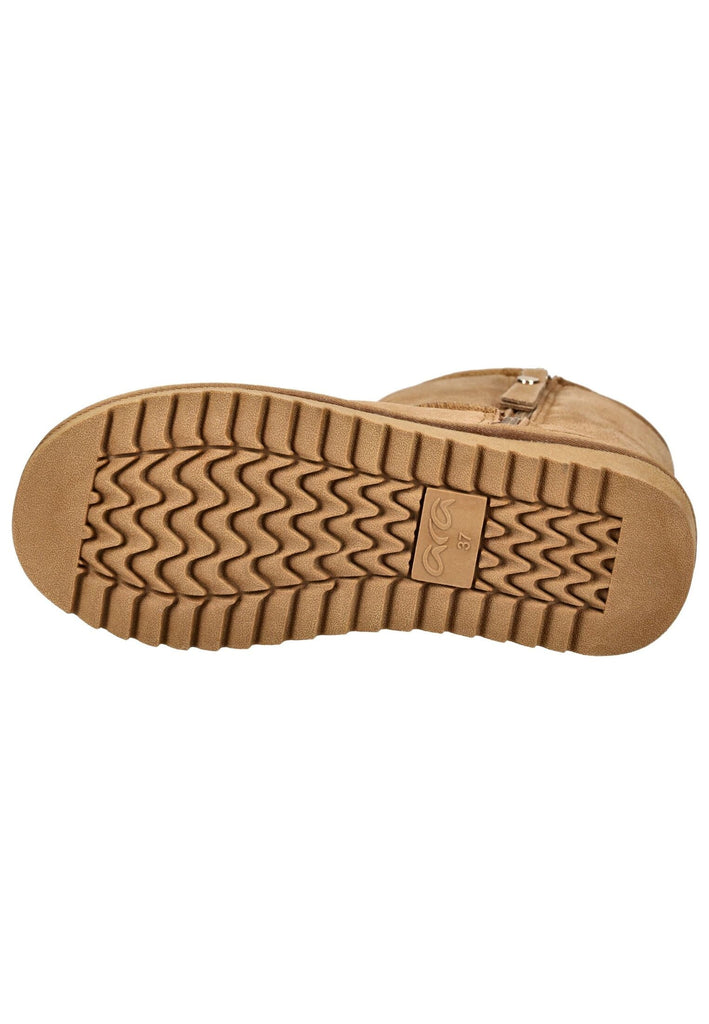 ara Stiefelette Veloursleder/Textil Hellbraun Warmfutter