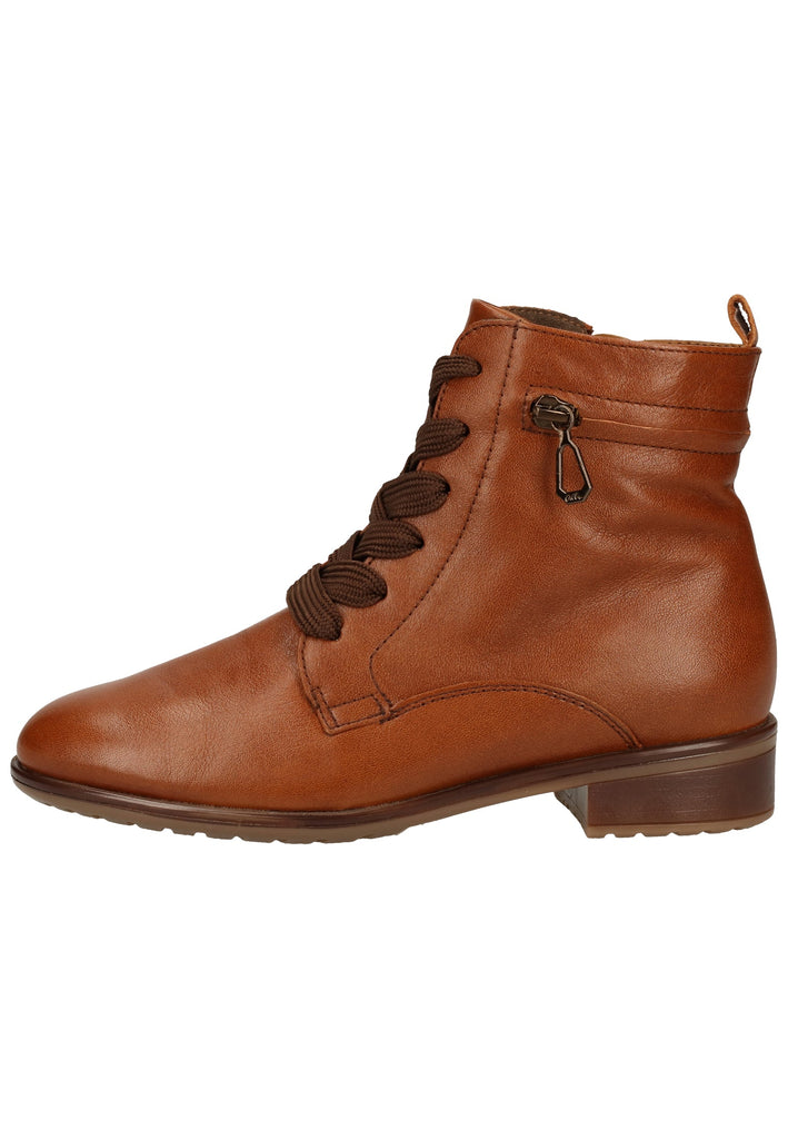 Stiefeletten ara Stiefelette Glattleder Cognac Warmfutter