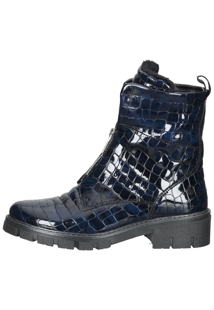 Stiefeletten ara Stiefelette Leder Blau Lack Warmfutter