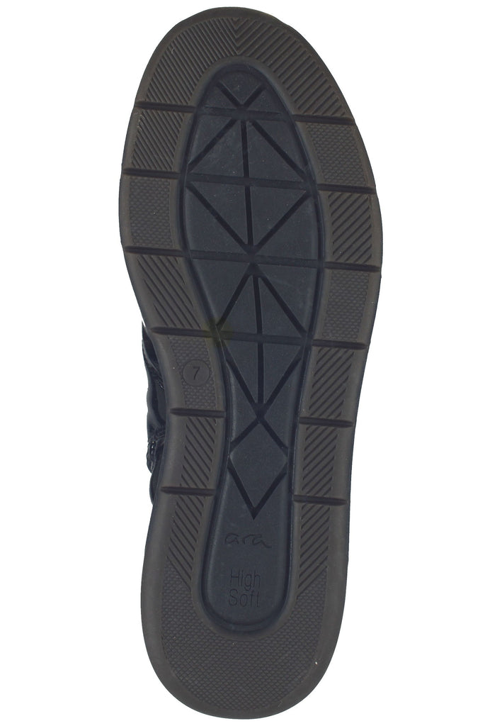 Stiefeletten ara Stiefelette Lederimitat Schwarz Lack Warmfutter