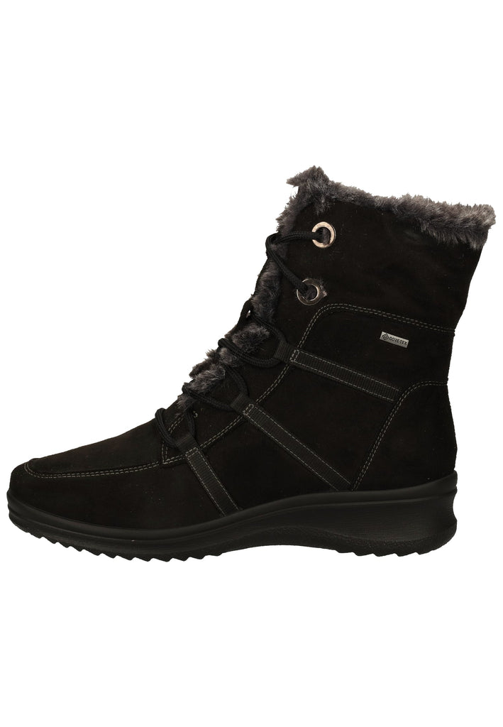 Stiefeletten ara Stiefelette Textil Schwarz/Grau Warmfutter