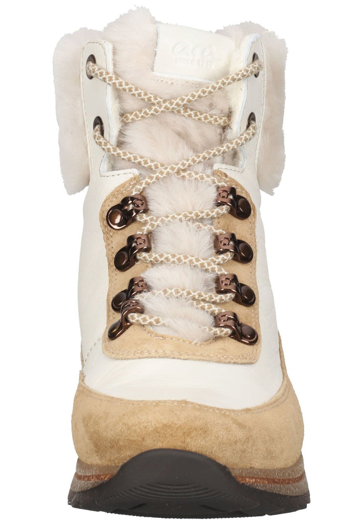 Stiefeletten ara Stiefelette Veloursleder Braun/Weiß Warmfutter