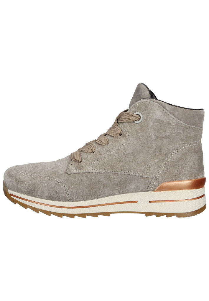 Stiefeletten ara Stiefelette Veloursleder Dunkelbeige Warmfutter