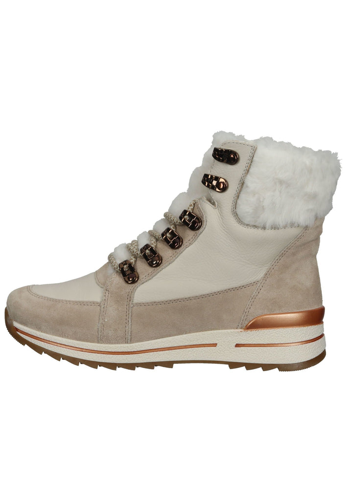 Stiefeletten ara Stiefelette Veloursleder Sand Warmfutter