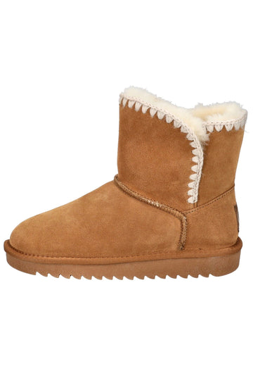 Stiefeletten ara Stiefelette Veloursleder/Textil Camel Warmfutter