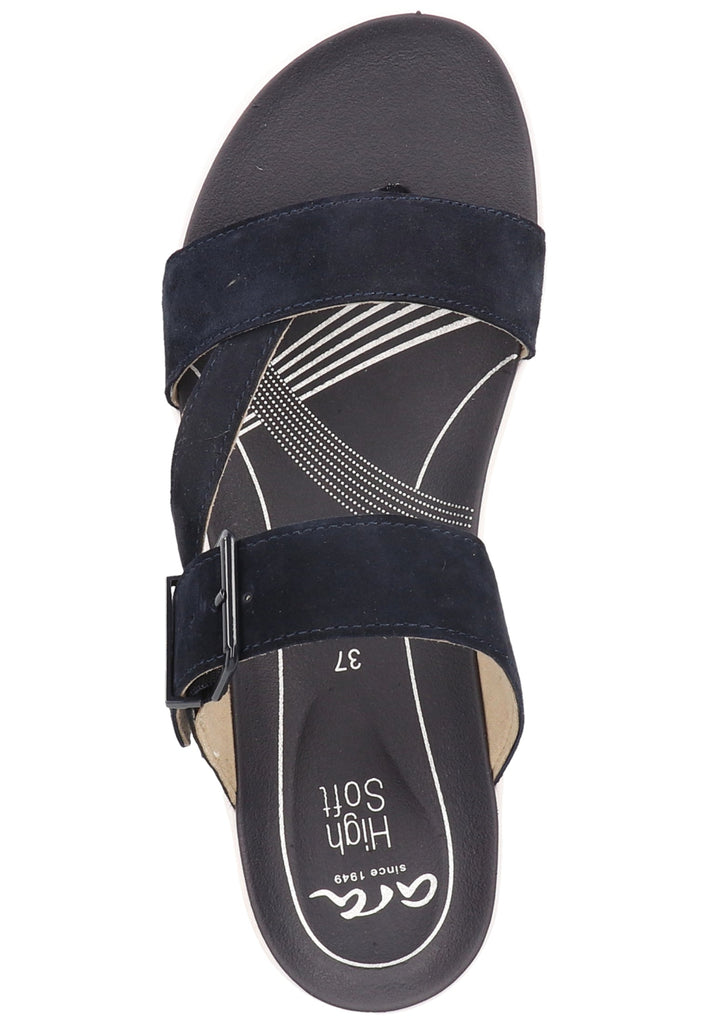 ara Zehensteg Veloursleder Blau