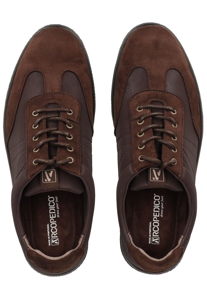 ARCOPEDICO Halbschuhe Lederimitat/Textil Dunkelbraun