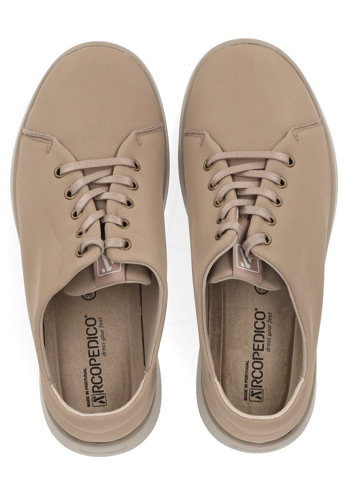 ARCOPEDICO Halbschuhe Lederimitat/Textil Taupe