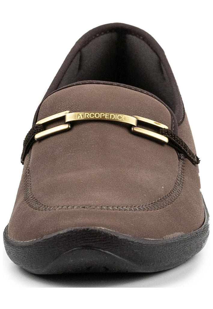 ARCOPEDICO Slipper Lederimitat Braun