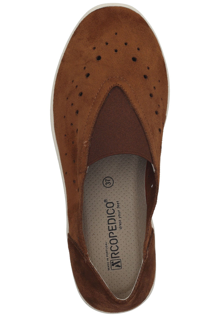 ARCOPEDICO Slipper Lederimitat Braun