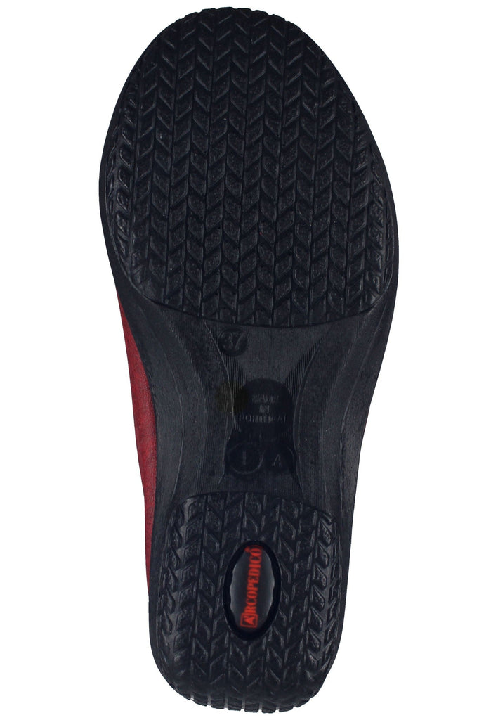 ARCOPEDICO Slipper Lederimitat Rot