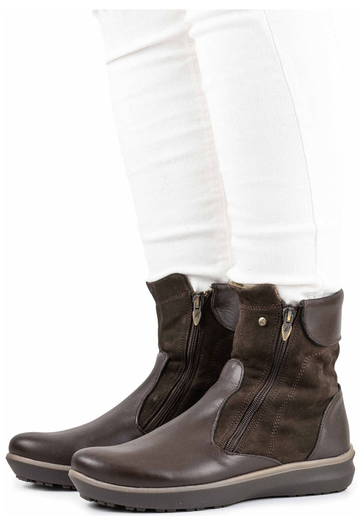ARCOPEDICO Stiefelette Leder Chocolate Warmfutter