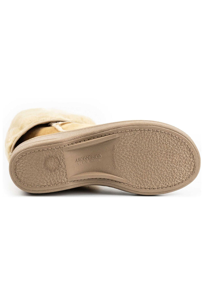 ARCOPEDICO Stiefelette Lederimitat Beige Warmfutter