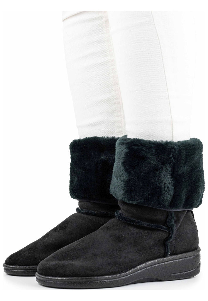 ARCOPEDICO Stiefelette Lederimitat Black Warmfutter