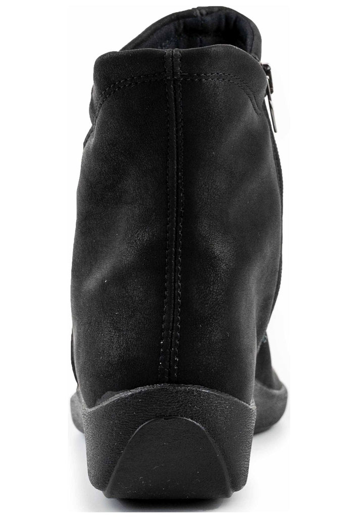 ARCOPEDICO Stiefelette Lederimitat Schwarz