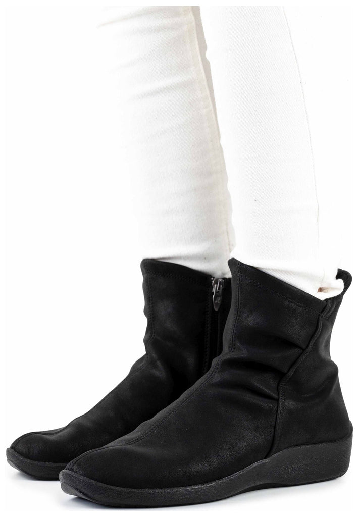 ARCOPEDICO Stiefelette Lederimitat Schwarz