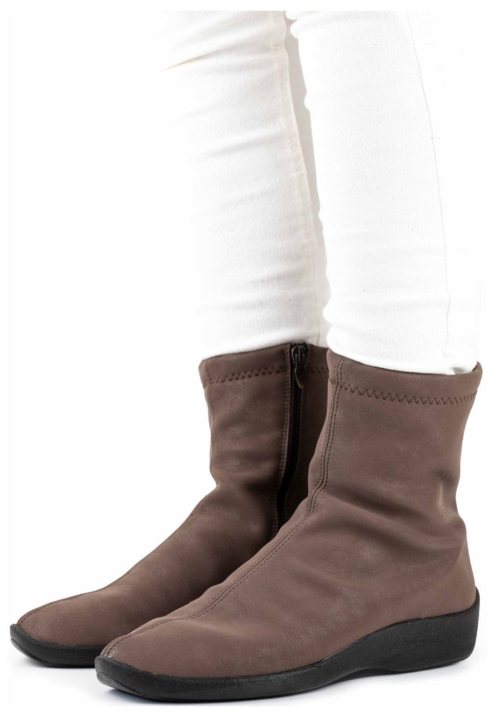 ARCOPEDICO Stiefelette Lederimitat/Textil Braun