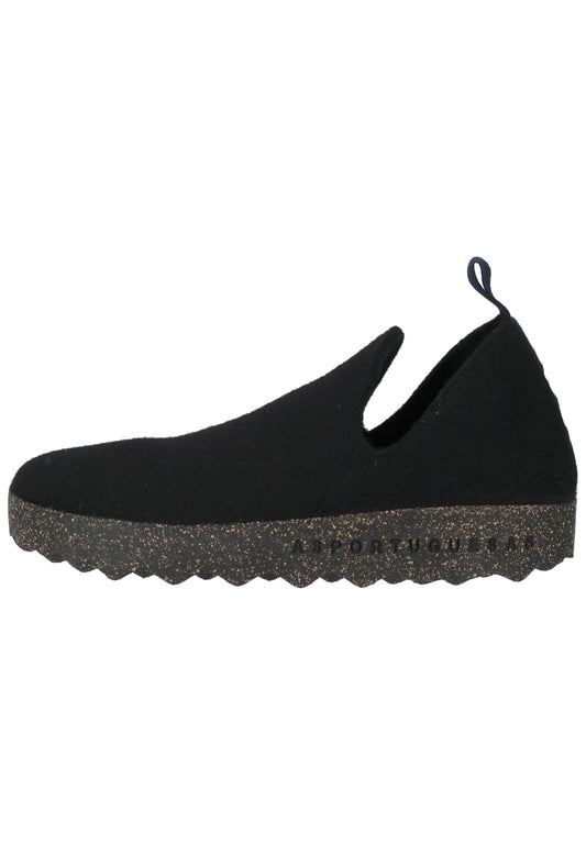 ASPORTUGUESAS Halbschuhe Filz Schwarz