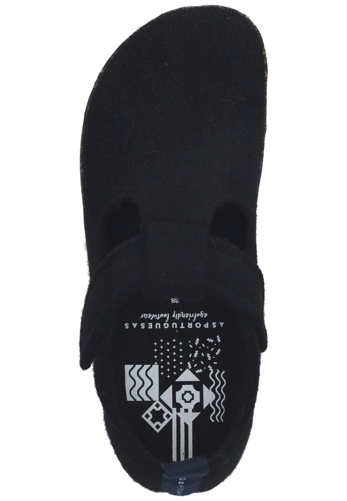 ASPORTUGUESAS Halbschuhe Filz Schwarz