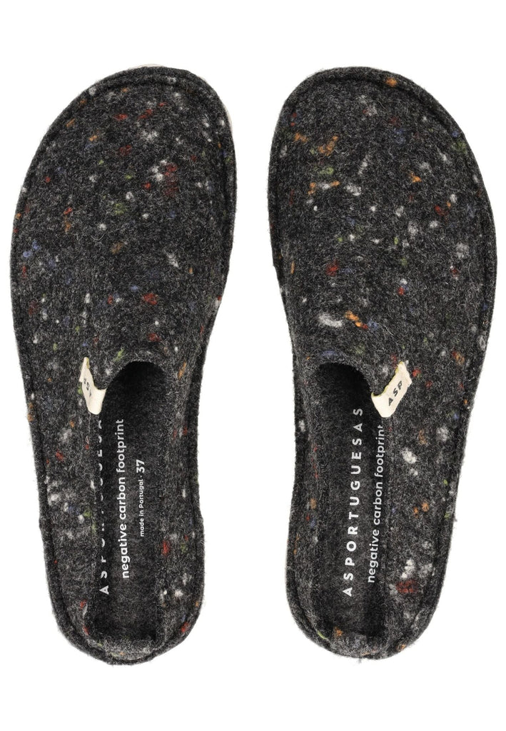 ASPORTUGUESAS Hausschuhe Filz Anthracite