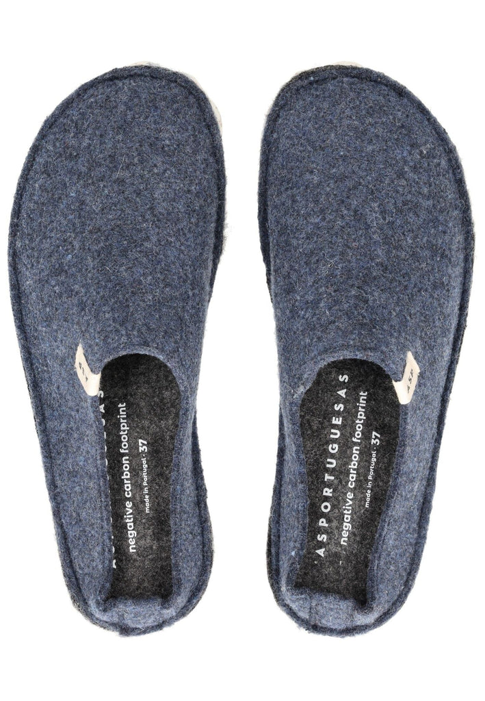 ASPORTUGUESAS Hausschuhe Filz Blau