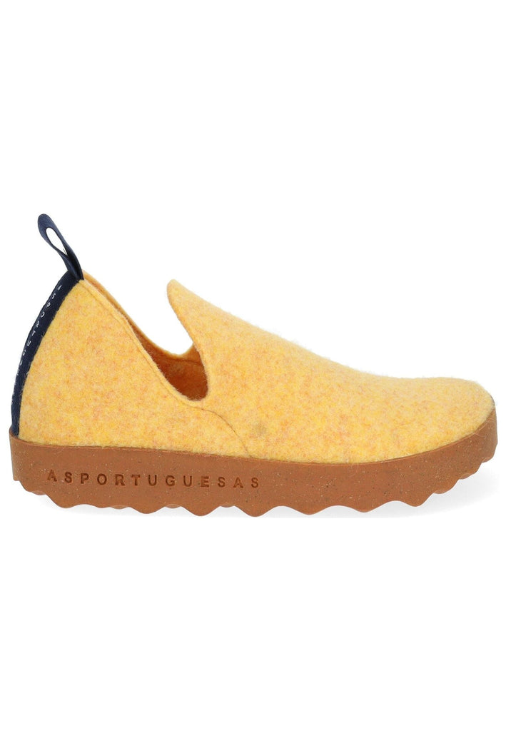 ASPORTUGUESAS Hausschuhe Filz Gelb
