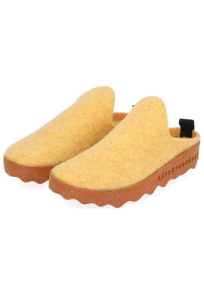 ASPORTUGUESAS Hausschuhe Filz Gelb