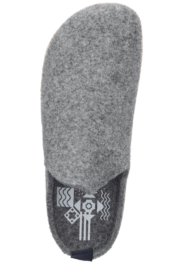 ASPORTUGUESAS Hausschuhe Filz Grau