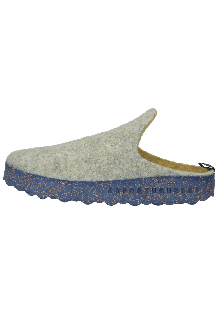 ASPORTUGUESAS Hausschuhe Filz Grau/Gelb