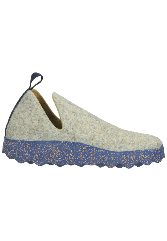 ASPORTUGUESAS Hausschuhe Filz Grau/Gelb