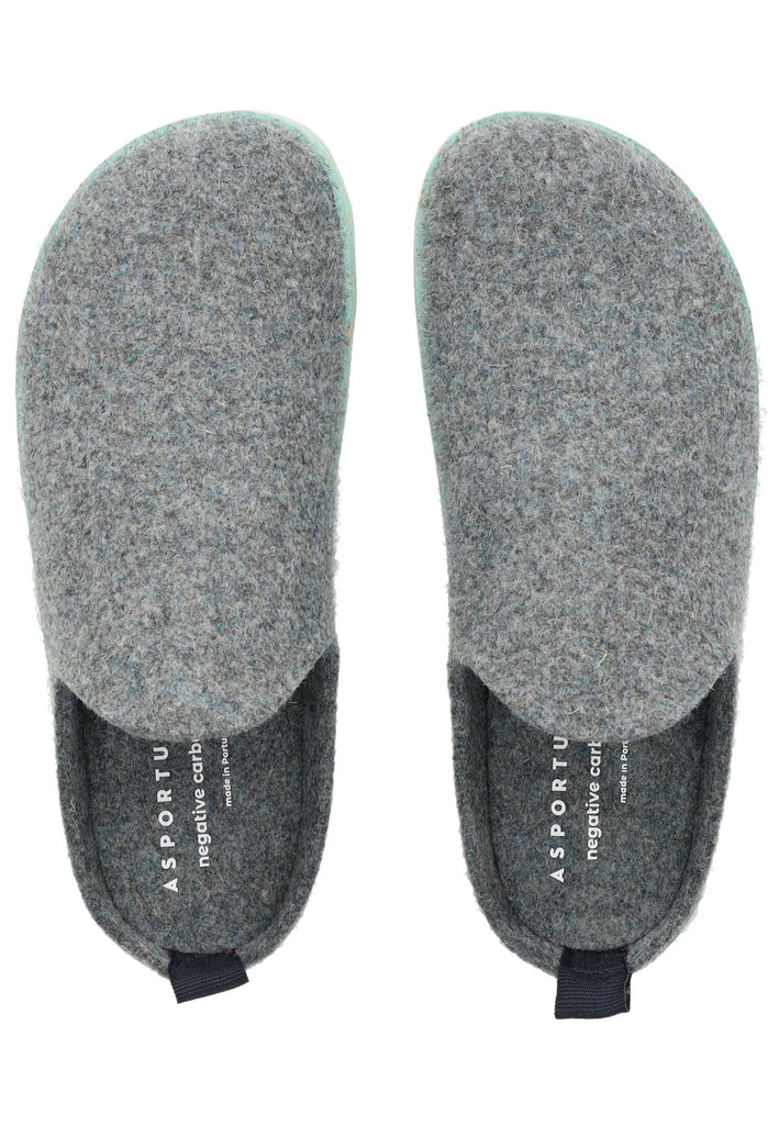 ASPORTUGUESAS Hausschuhe Filz Grau/Multi