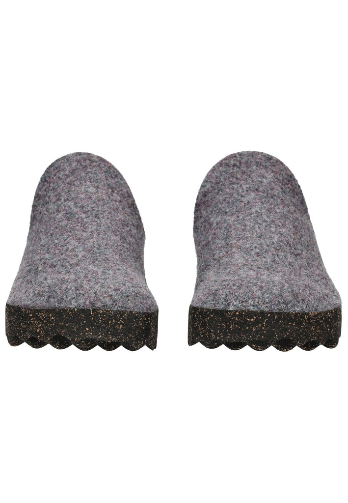 ASPORTUGUESAS Hausschuhe Filz Grau/Pink