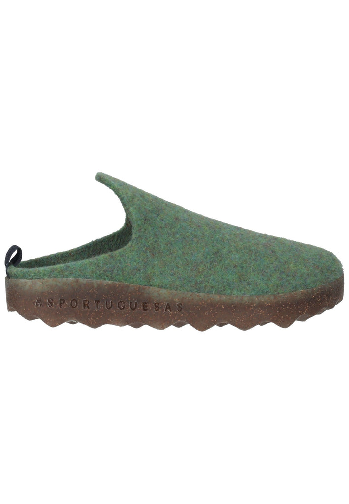 ASPORTUGUESAS Hausschuhe Filz Grün