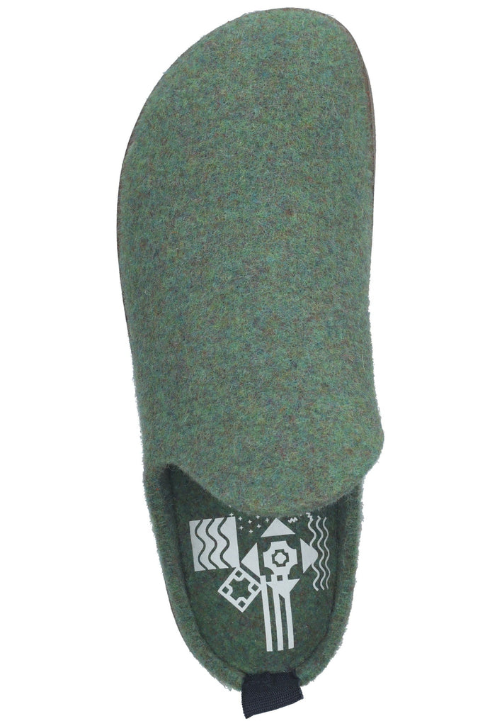 ASPORTUGUESAS Hausschuhe Filz Grün